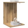 vidaXL Stranska miza Umetni hrast 45 x 40 x 62,5 cm Konstruiran les