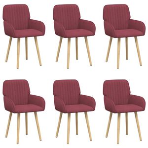 vidaXL Jedilni stoli 6 kos Blago Vinorodna rdeča 56,5 x 50 x 87,5 cm