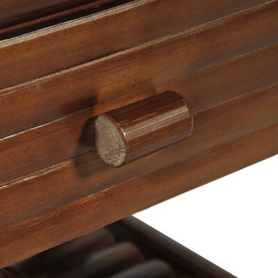 vidaXL Nočna mizica 45x45x40 cm bambus temno rjave barve