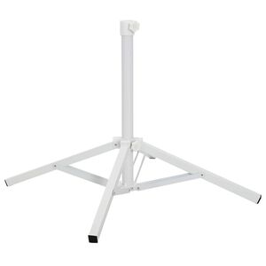 vidaXL Stojalo za dežnik Bela Jeklo za 25-32 mm Steber