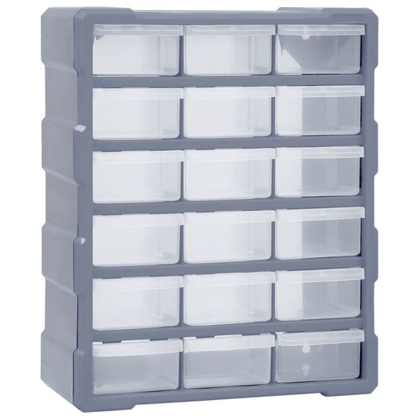 vidaXL Organizator z 18 predali 38x16x47 cm