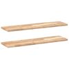 vidaXL Viseče police 2 kosa 80x20x2 cm neobdelan masiven les akacije