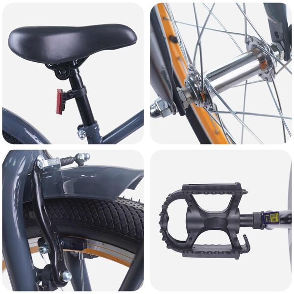 vidaXL Otro&scaron;ko Kolo 18 Palcev za 5-7 let Temno siva