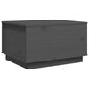 vidaXL Klubska mizica siva 60x50x35 cm trdna borovina