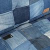 vidaXL Tabure okrogel 100x20 cm jeans večbarven