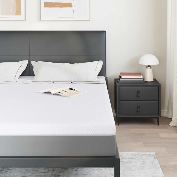 vidaXL Nadvložek Bela 200 x 200 cm Jacquard tkanina