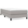 vidaXL Box spring postelja z vzmetnico svetlo siva 90x200 cm blago