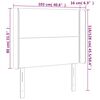 vidaXL Vzglavje z u&scaron;esi temno sivo 103x16x118/128 cm žamet