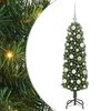 vidaXL Umestno božično drevo Zelena 120 cm PVC in Jeklo in Plastika