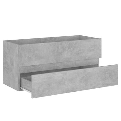 vidaXL Omarica za umivalnik betonsko siva 100x38,5x45 cm iverna plošča