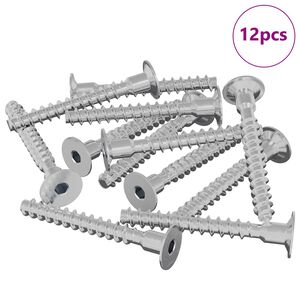 vidaXL Vijak 12 pcs Cinkano 5 x 40 mm elezo