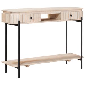 vidaXL Ročno izdelana končna miza Bela 100 x 30 x 76 cm