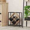 vidaXL Stojalo za vino Sonoma hrast 51 x 18 x 52,5 cm Konstruiran les