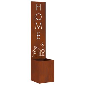 vidaXL Zaslon za zasebnost v vrtu Rjav 32 x 32 x 150 cm Odporno jeklo