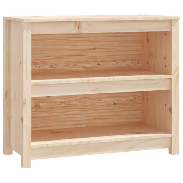 vidaXL Knjižna omara 80x35x68 cm trdna borovina