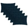 vidaXL Prevleka za blazino 6 kos HEERLEN Temno modra 50 x 80 cm