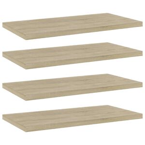 vidaXL Dodatne police za omaro 4 kosi sonoma hrast 40x20x1,5 cm