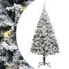 vidaXL Umestno božično drevo Bela 240 cm PVC, jeklo in plastika