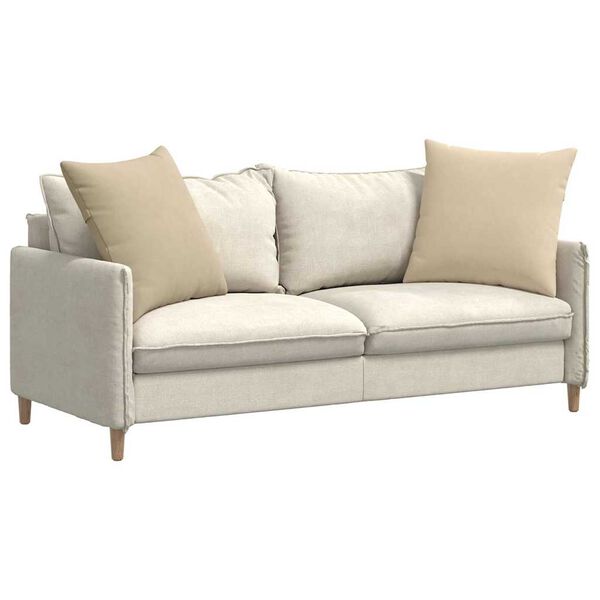 vidaXL Blazine za kavč 2 pcs krema 80 x 80 cm blago