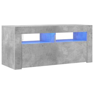 vidaXL TV omarica z LED lučkami betonsko siva 90x35x40 cm