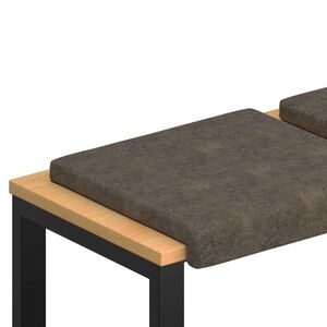 vidaXL Blazina za klop 2 kos Umetni velur Temno siva Globina 35 cm
