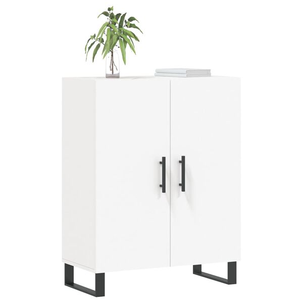 vidaXL Komoda bela 69,5x34x90 cm inženirski les