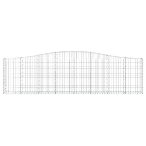vidaXL Obokane gabion ko&scaron;are 7 kosi 400x30x100/120 cm pocinkano železo