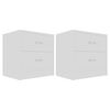 vidaXL Nočne omarice 2 kosa bele 40x30x40 cm iverna plošča