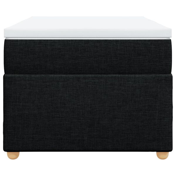 vidaXL Box spring postelja z vzmetnico črna 80x200 cm blago