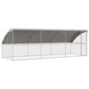 vidaXL Kletka za pi&scaron;čance z 1 vrati 3 kos Srebrna 600x200x200cm