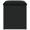 vidaXL Klop za shranjevanje črna 42x42x45 cm inženirski les