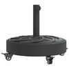 vidaXL Podstavek za senčnik s kolesi za drog &Oslash;38/48 mm 27 kg okrogel