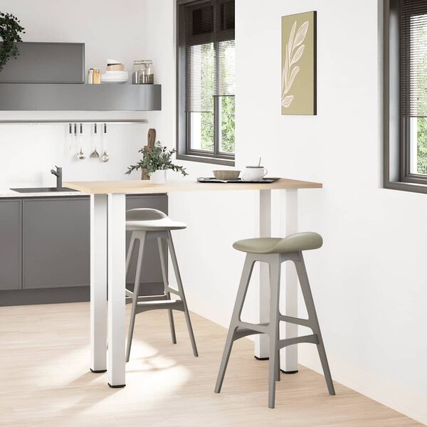 vidaXL Noge za barsko mizo 4 kosi bele 110-112 cm jeklo