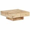 vidaXL Klubska mizica 80x80x28 cm trden mangov les