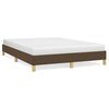 vidaXL Posteljni okvir brez vzmetnice temno rjav 160x200 cm blago