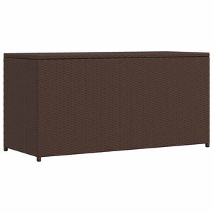 vidaXL Vrtna &scaron;katla rjava 120x50x60 cm poli ratan