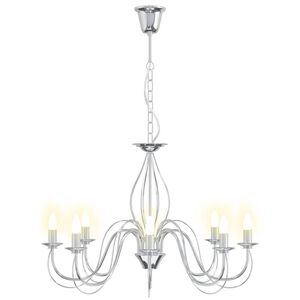 vidaXL Nastavljiv lestenec E14 Kovina Krom &Oslash; 78 x 101 cm