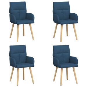 vidaXL Jedilni stoli 4 kos Blago Modra 60 x 56 x 96 cm