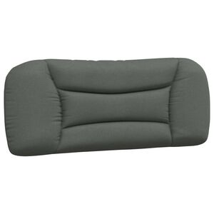 vidaXL Blazina za vzglavje Hvar temno siva 100 cm blago