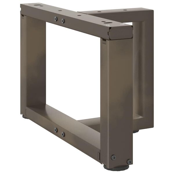 vidaXL Noge za klubsko mizico v obliki črke T, 2 kosa, črne, 50x25x(30-31) cm, jeklo