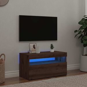 vidaXL TV omarica z LED artisan hrast 75x35x40 cm inženirski les