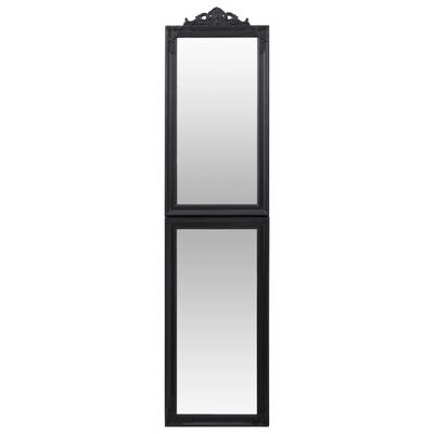 vidaXL Prostostoječe ogledalo črno 50x200 cm