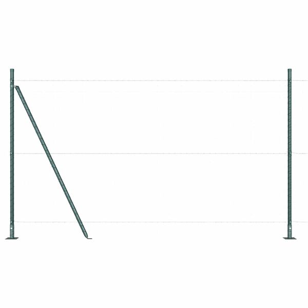 vidaXL Steber ograje. Drugo 52 pcs Siva 3,2 x 3,2 x 83,5 cm Jeklo