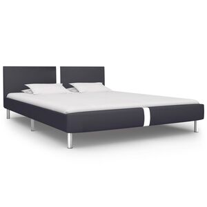 vidaXL Posteljni okvir črno umetno usnje 120x200 cm