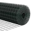 vidaXL Ograja s stebrom Zelena 0,4 x 25 m Jeklo in PVC