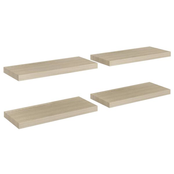 vidaXL Stenske police 4 kosi barva hrasta 60x23,5x3,8 cm MDF