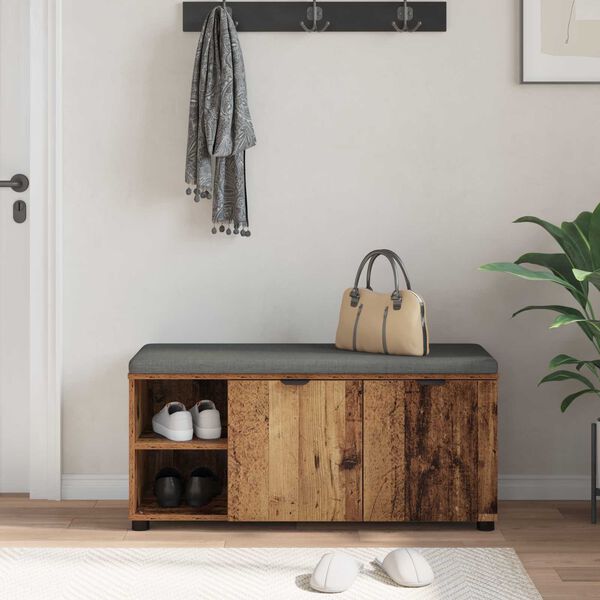 vidaXL Haldna klop Star les 100 x 38 x 46 cm Oblikovan Les in Tkanina