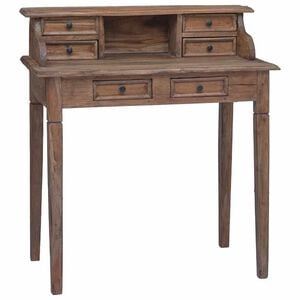 vidaXL Pisalna miza s predali 90x50x101 cm trden mahagonij