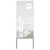 vidaXL Zaslon za zasebnost v vrtu srebrna 50 x 140 cm Nerjaveče jeklo
