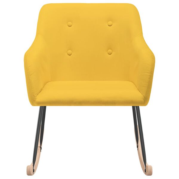 vidaXL Gugalni stol rumeno blago